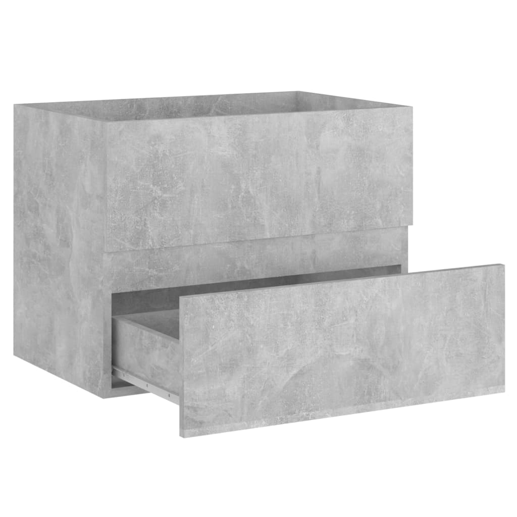 Washbasin base cabinet concrete grey 60x38.5x45 cm wood material