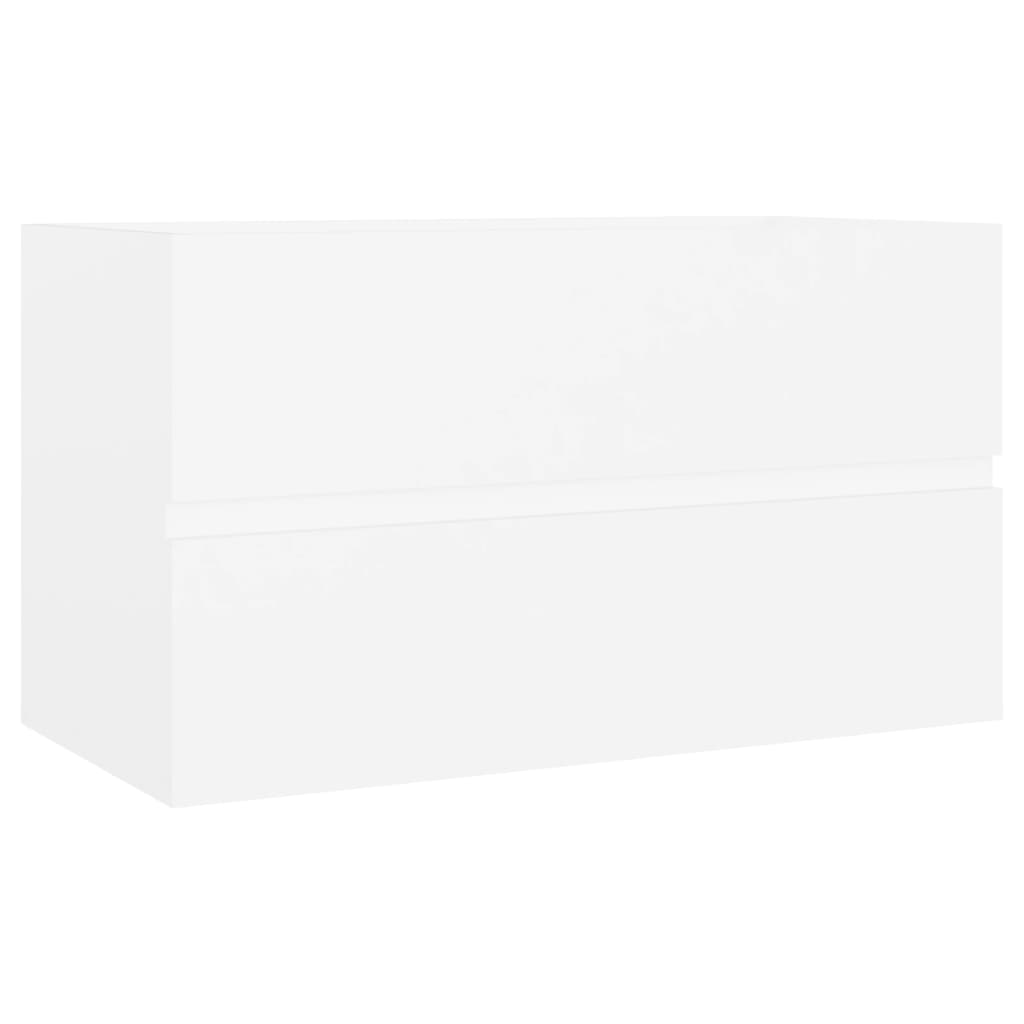 Washbasin Cabinet White 80x38.5x45 cm Wood Material