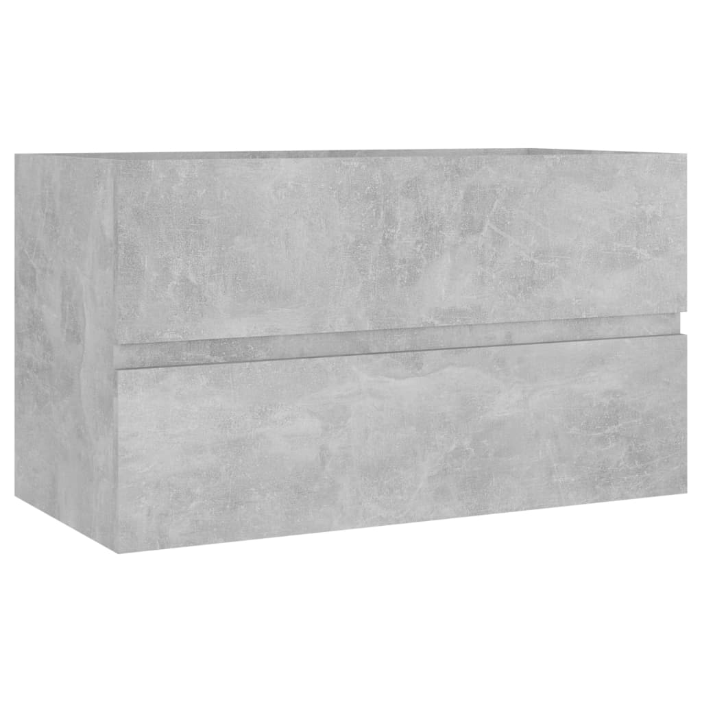 Washbasin base cabinet concrete grey 80x38.5x45 cm wood material