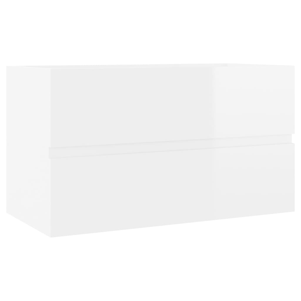 washbasin base cabinet high-gloss white 80x38.5x45 cm