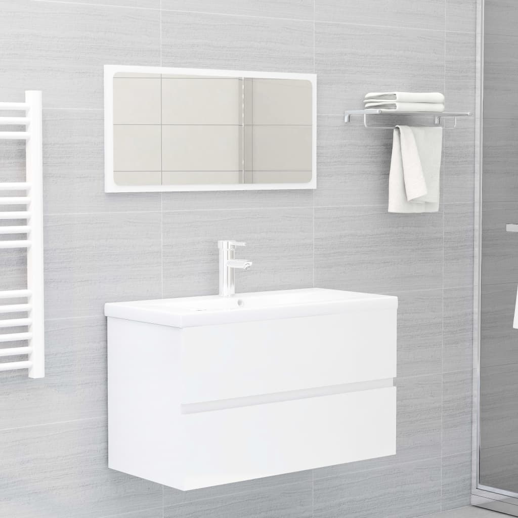 washbasin base cabinet high-gloss white 80x38.5x45 cm