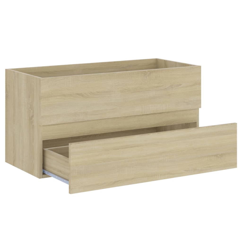 Washbasin base cabinet Sonoma oak 90x38.5x45cm wood material