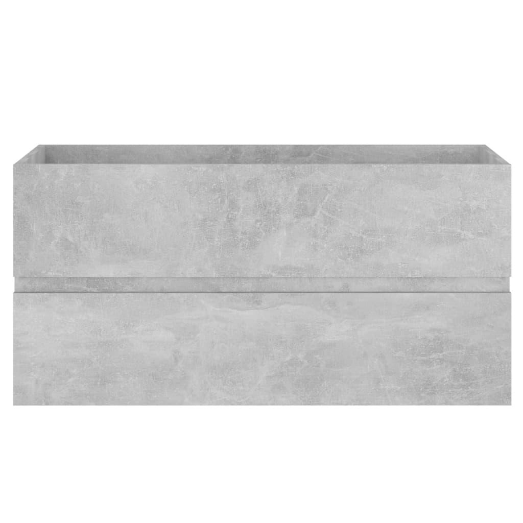 Washbasin base cabinet concrete grey 90x38.5x45 cm wood material