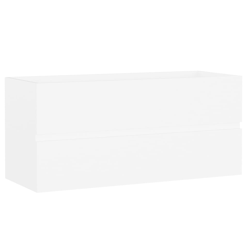 Washbasin Cabinet White 100x38.5x45 cm Wood Material