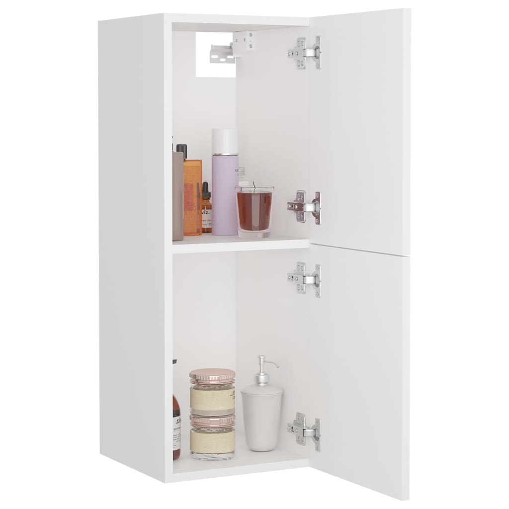 Bathroom Cabinet White 30x30x80 cm Wood Material