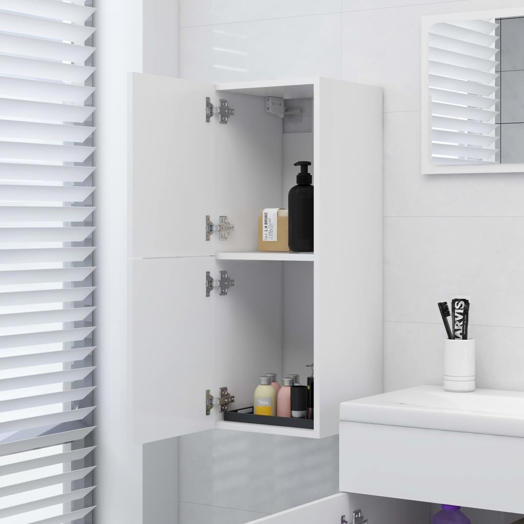 Bathroom Cabinet White 30x30x80 cm Wood Material