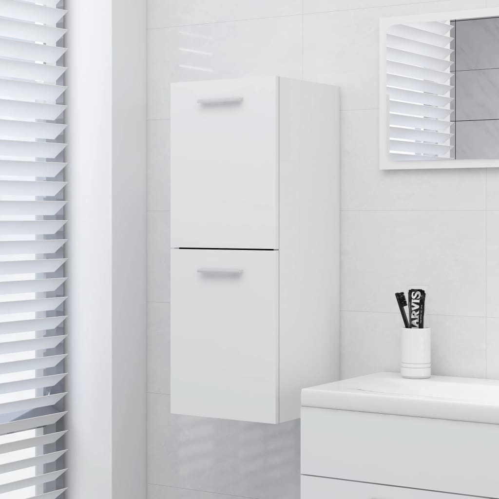 Bathroom Cabinet White 30x30x80 cm Wood Material