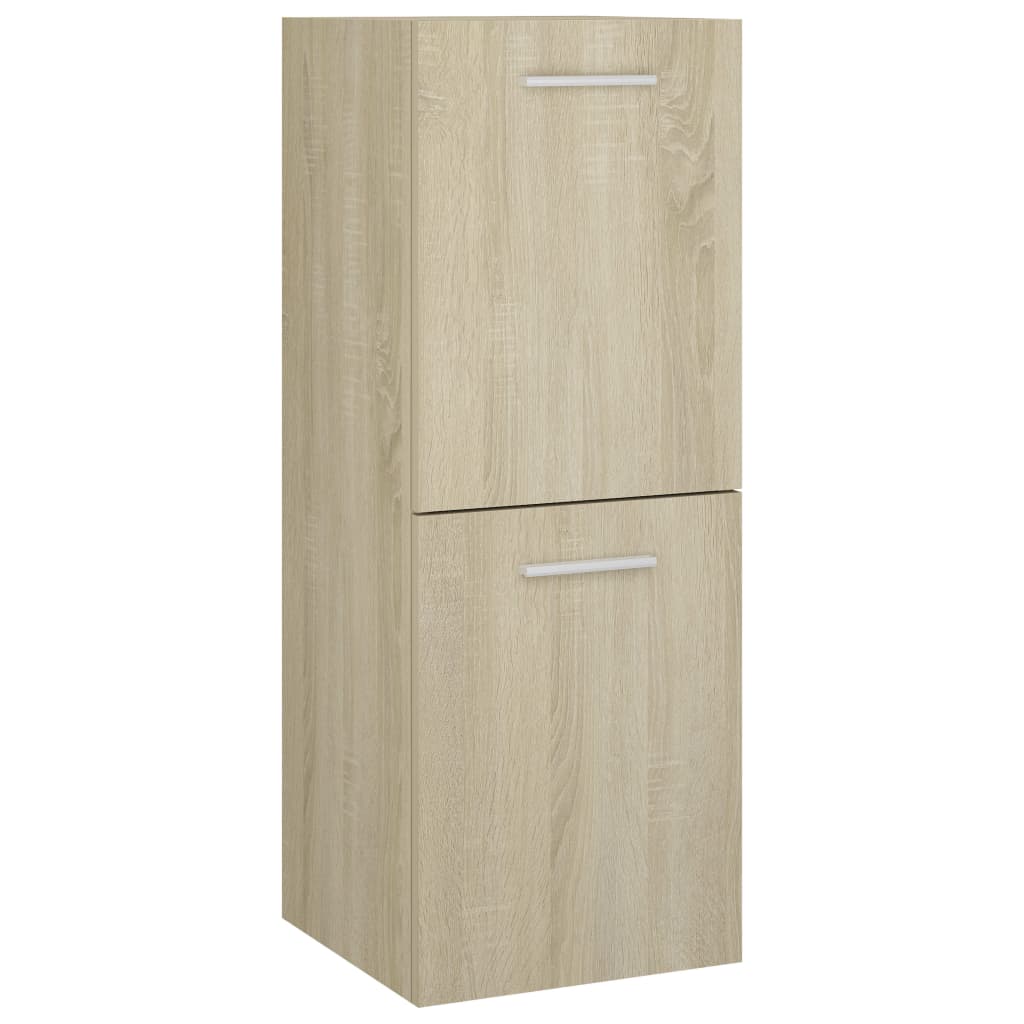 Bathroom Cabinet Sonoma Oak 30x30x80 cm Wood Material