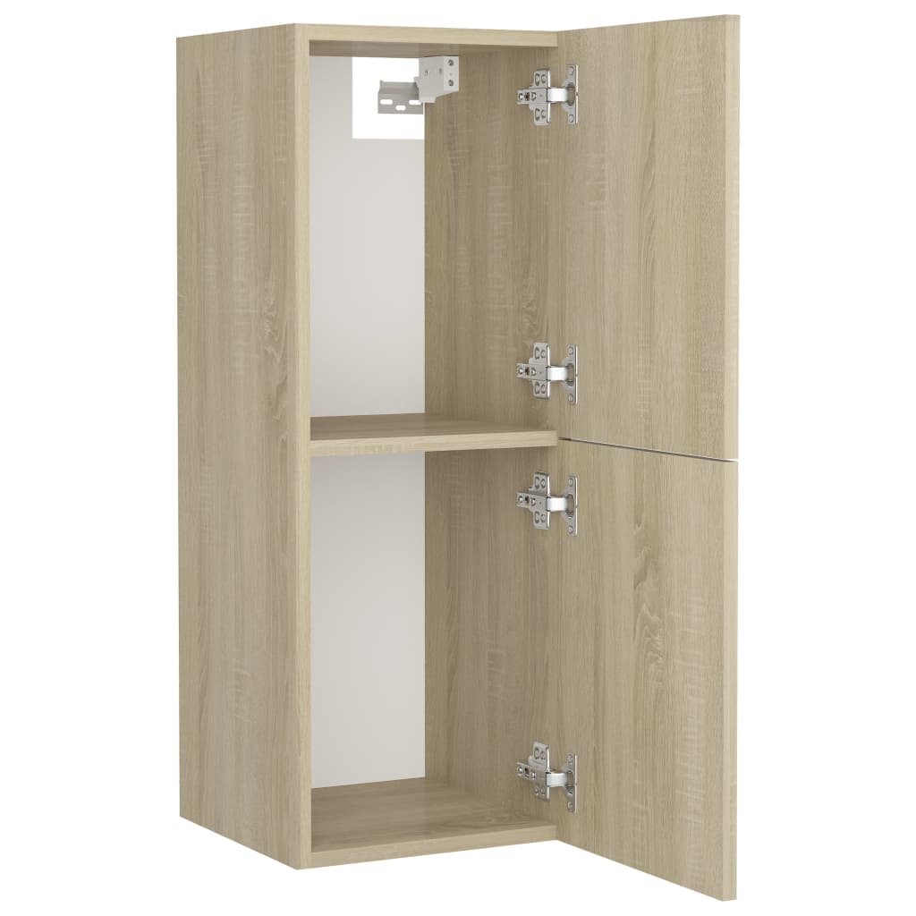 Bathroom Cabinet Sonoma Oak 30x30x80 cm Wood Material