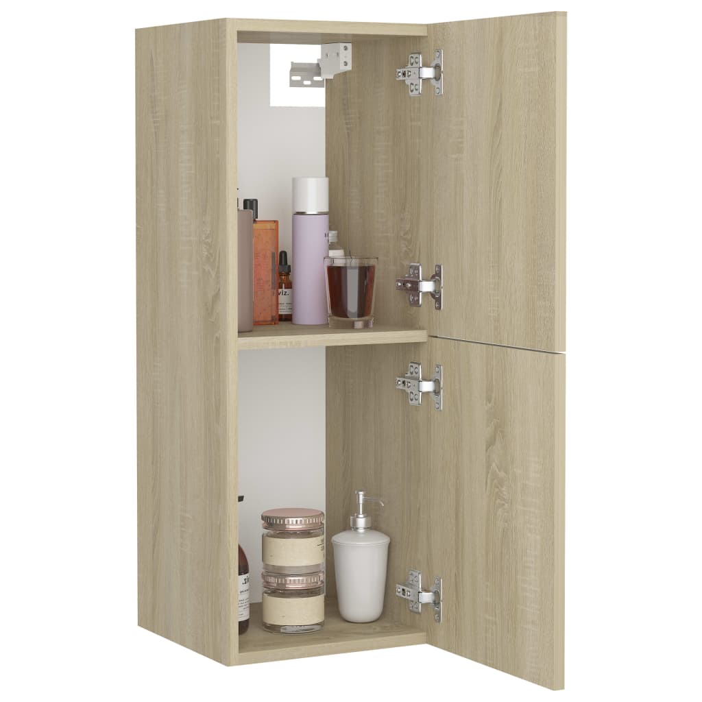 Bathroom Cabinet Sonoma Oak 30x30x80 cm Wood Material