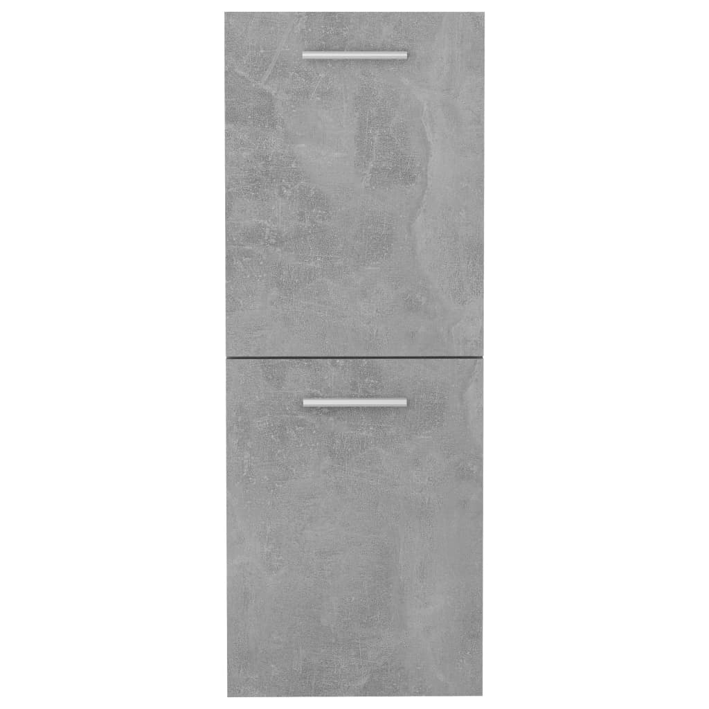 Bathroom Cabinet Concrete Grey 30x30x80 cm Wood Material