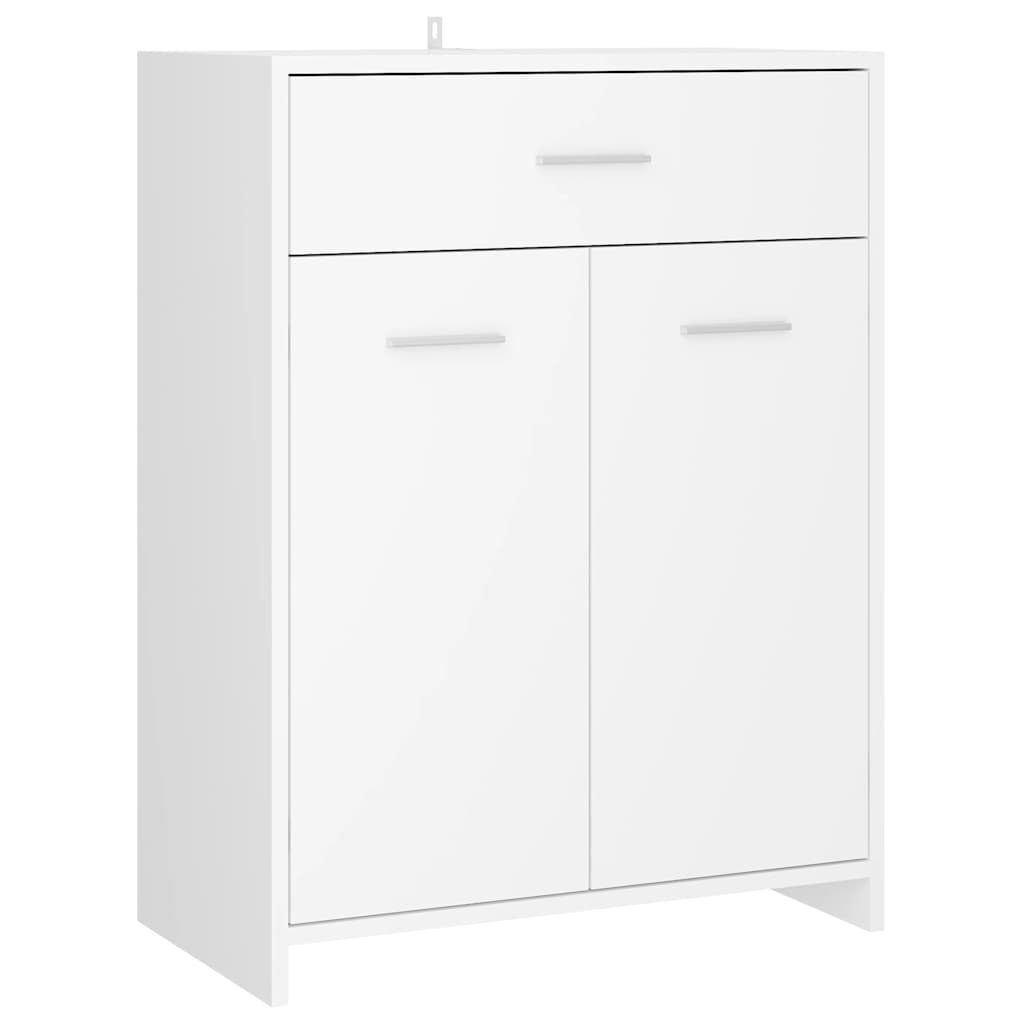 Bathroom Cabinet White 60x33x80 cm Wood Material