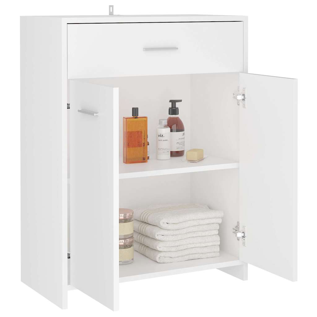 Bathroom Cabinet White 60x33x80 cm Wood Material