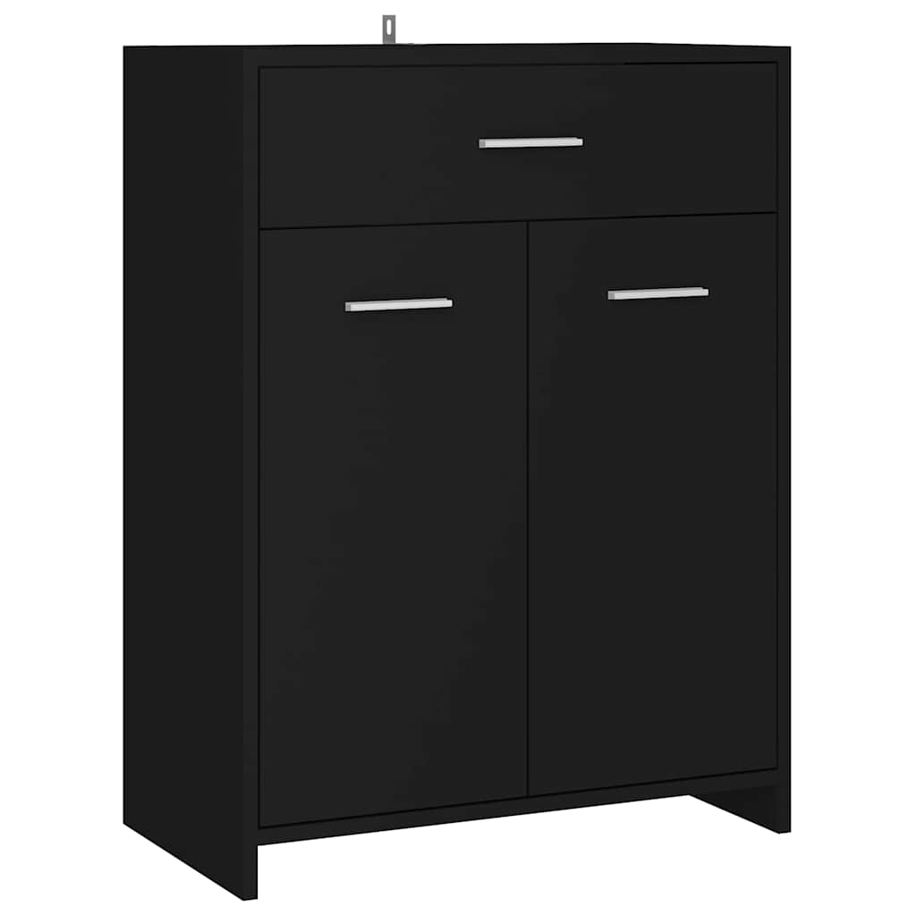 Bathroom Cabinet Black 60x33x80 cm Wood Material