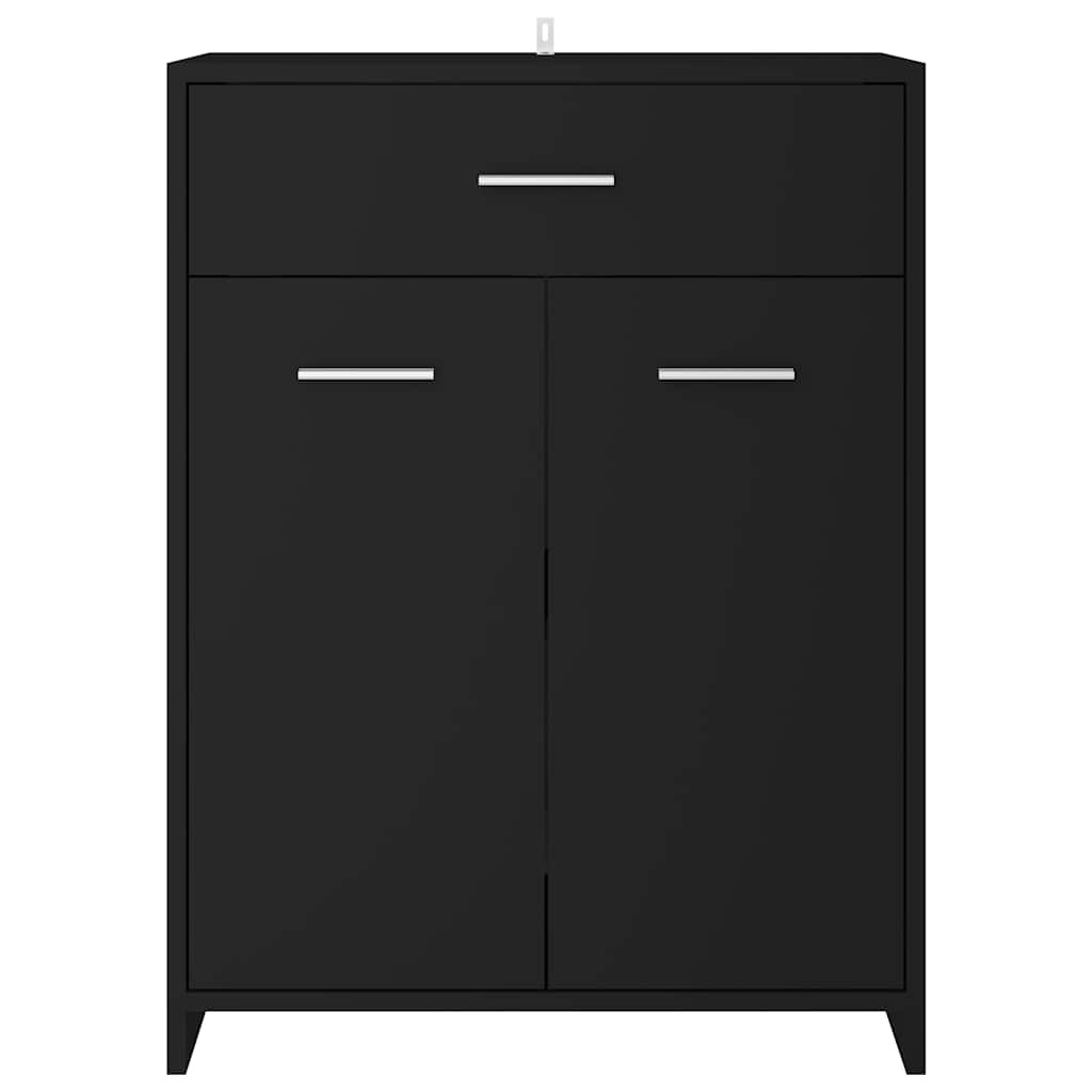 Bathroom Cabinet Black 60x33x80 cm Wood Material