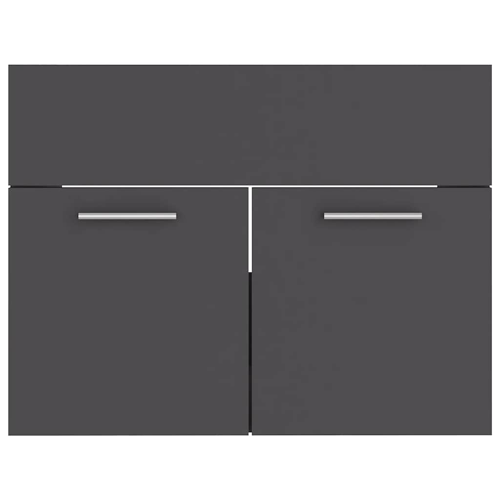 2-piece bathroom furniture set gray wood material