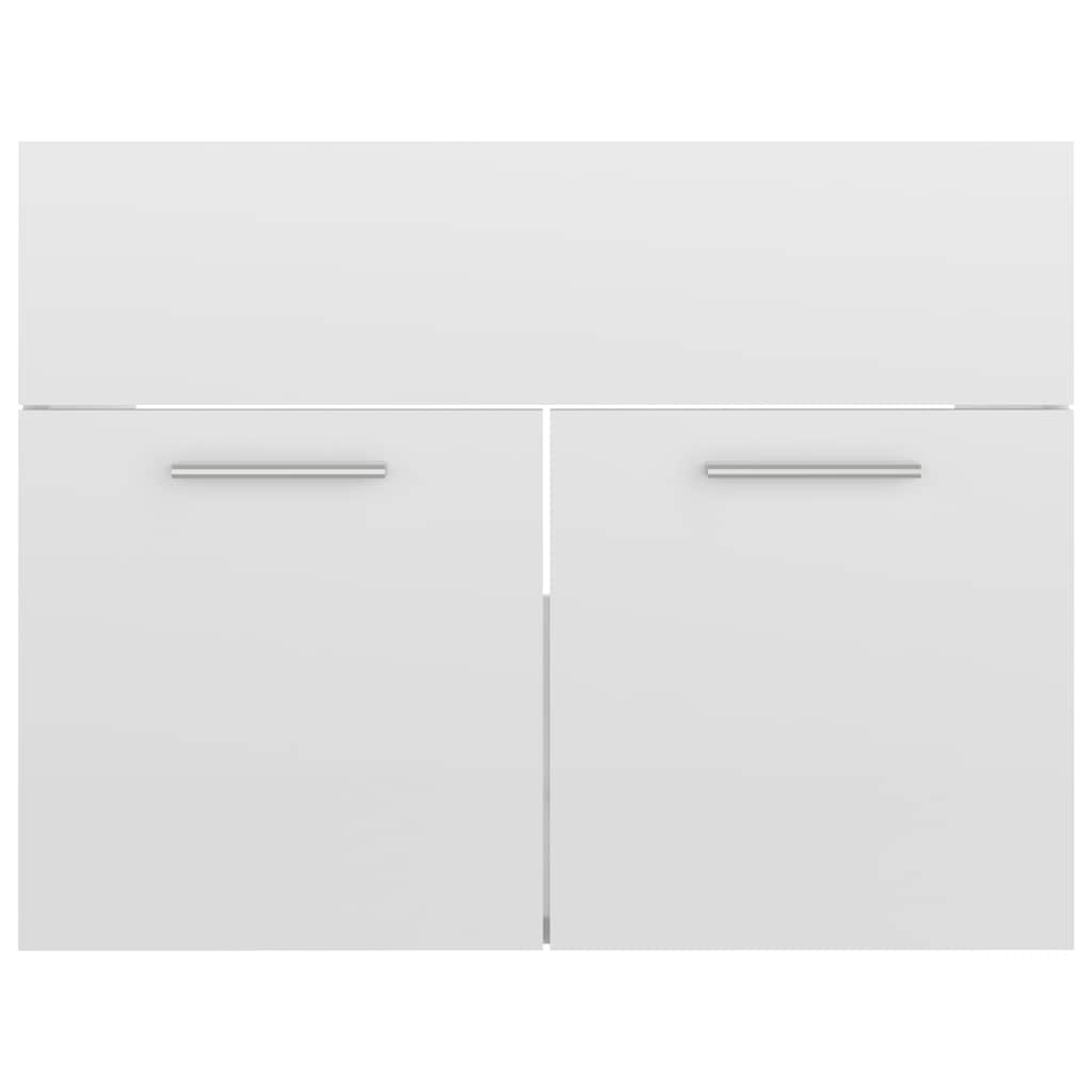 2-piece bathroom furniture set high-gloss white wood material