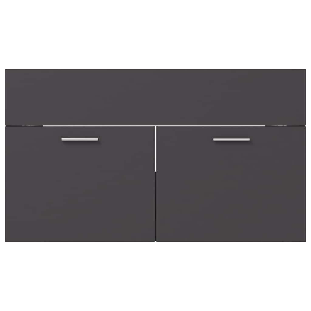 2-piece bathroom furniture set gray wood material