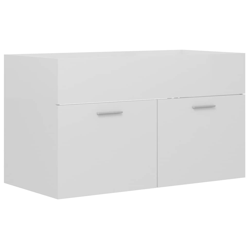 2-piece bathroom furniture set high-gloss white wood material