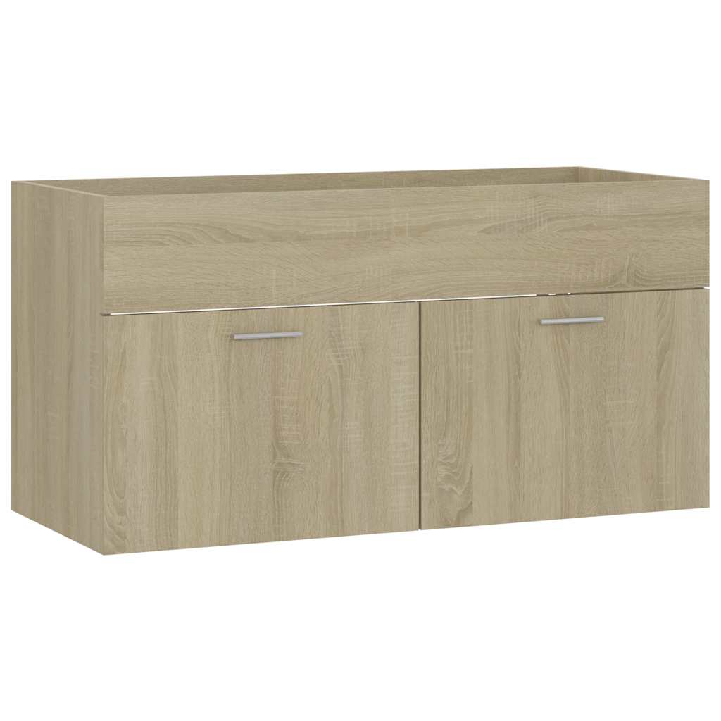 2-piece bathroom furniture set Sonoma oak wood material