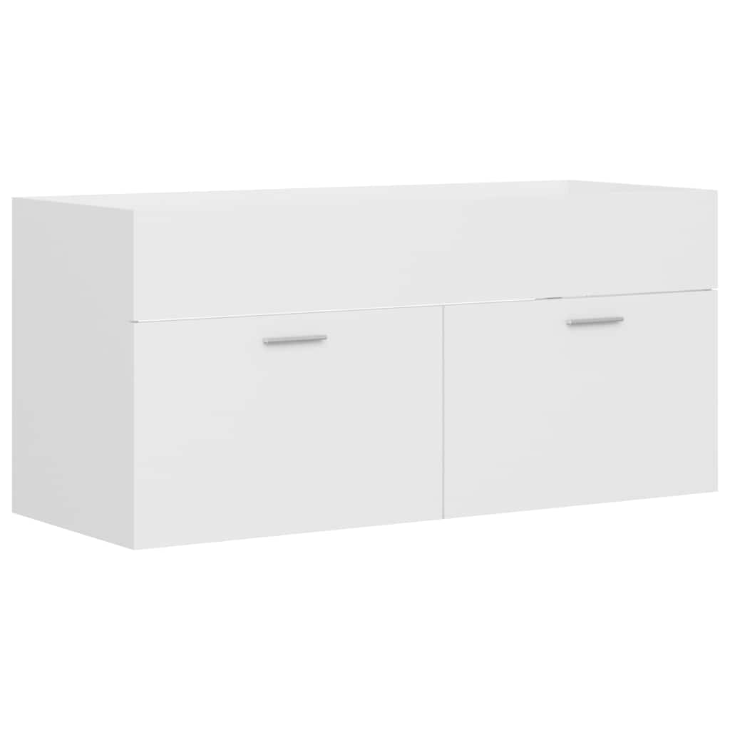 2-piece bathroom furniture set white wood material