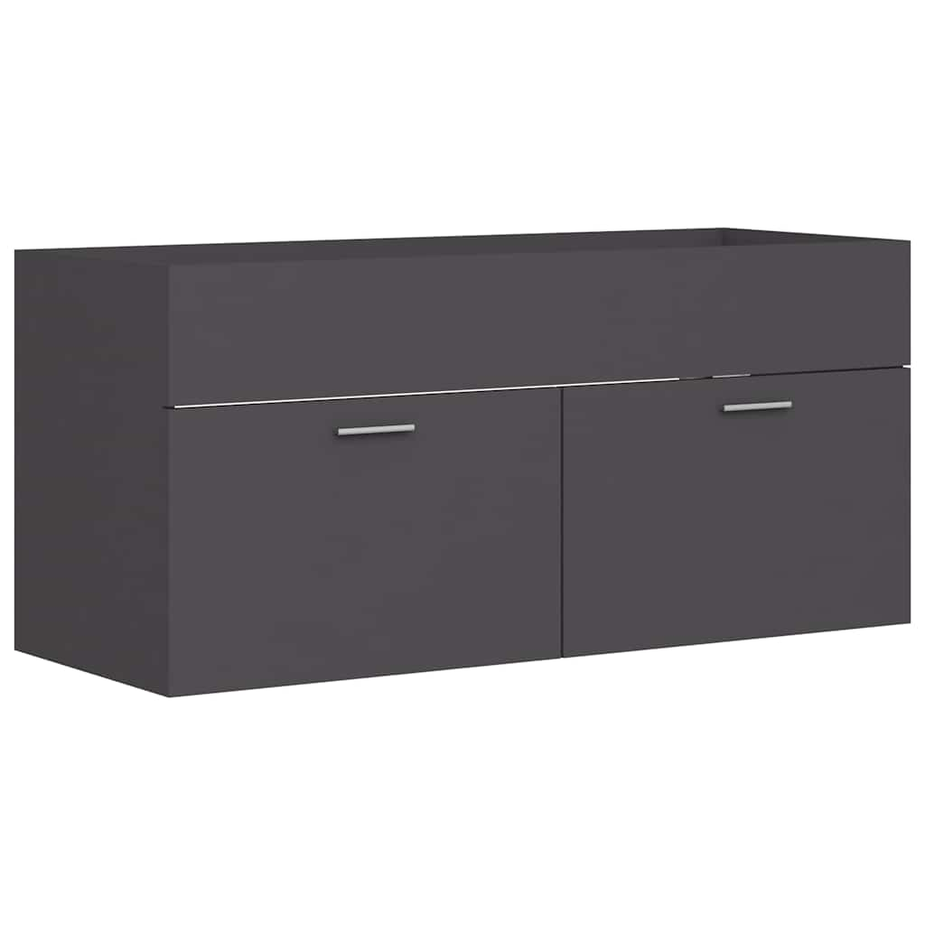 2-piece bathroom furniture set gray wood material