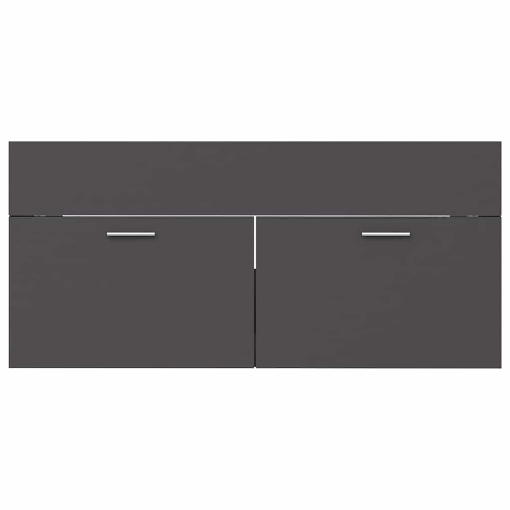 2-piece bathroom furniture set gray wood material