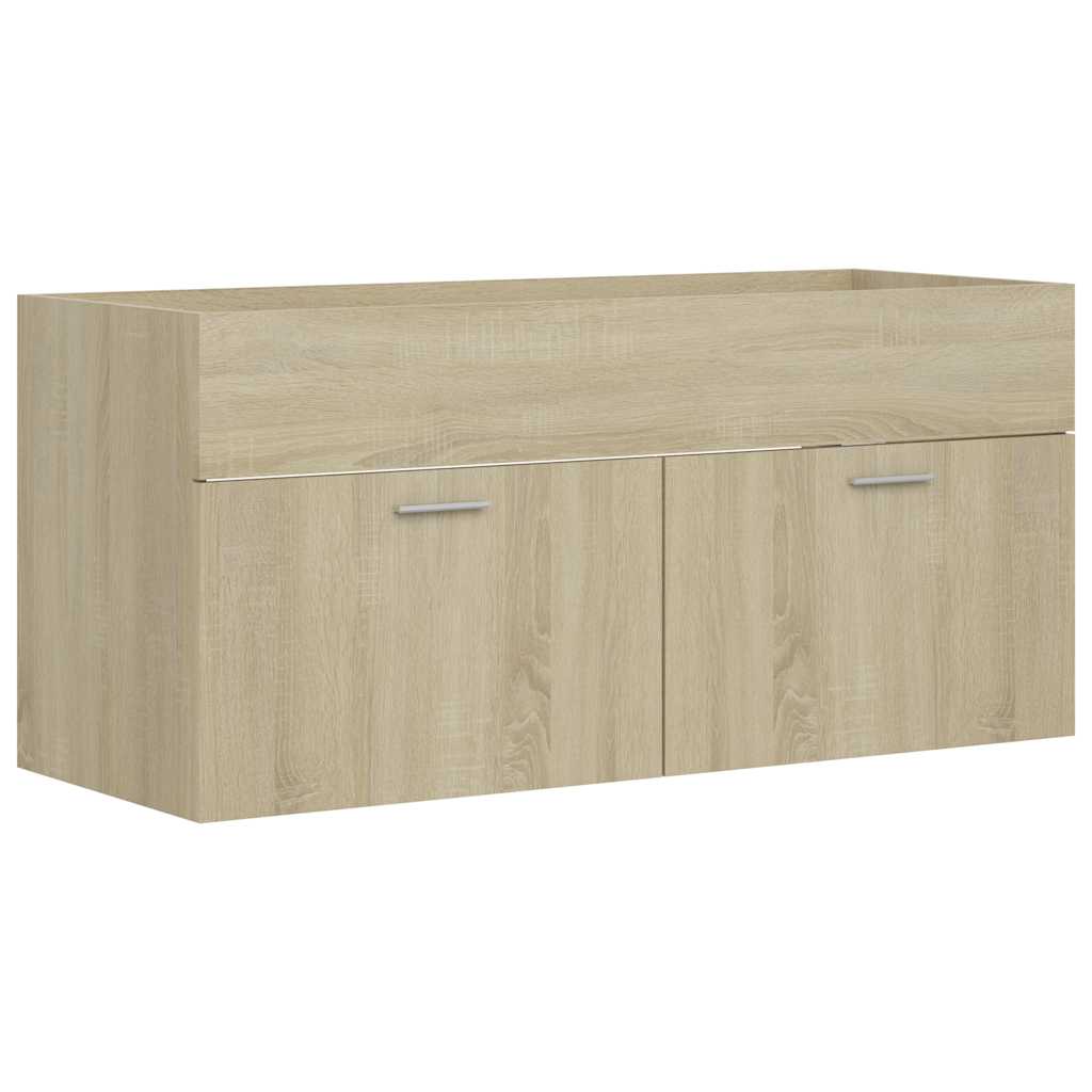 2-piece bathroom furniture set Sonoma oak wood material