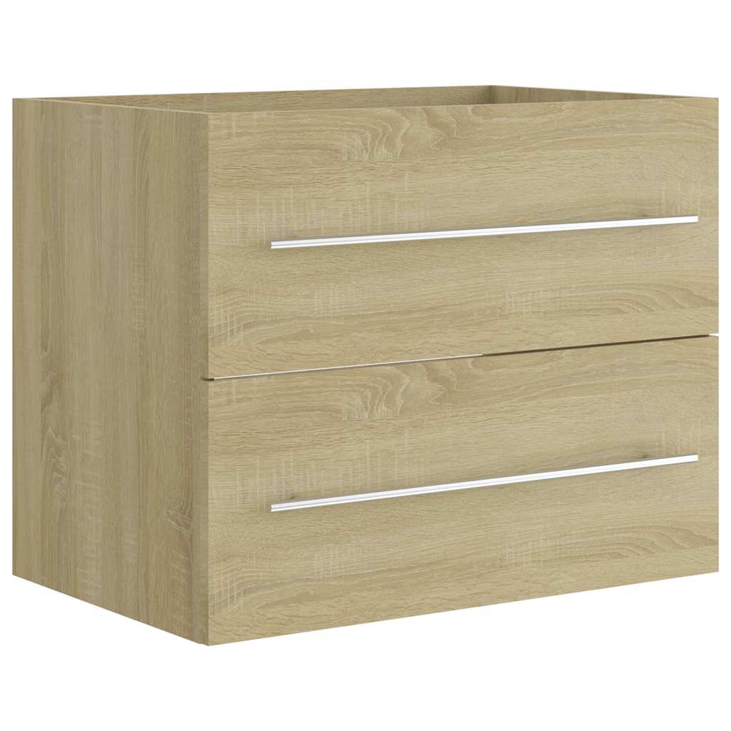 2-piece bathroom furniture set Sonoma oak wood material