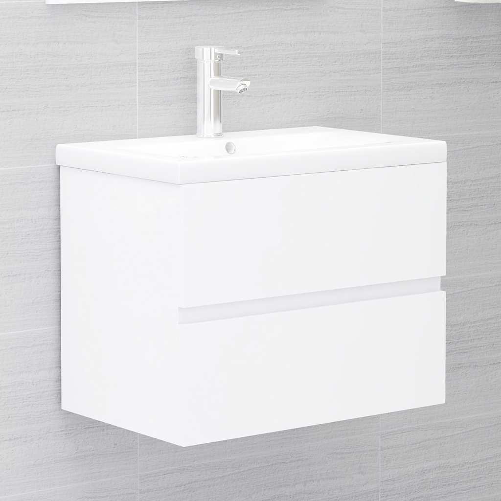 2-piece bathroom furniture set white wood material