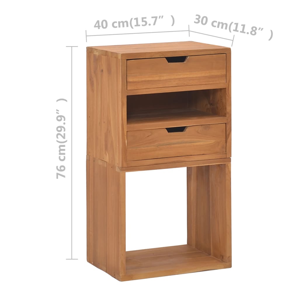 Beistellschrank 40x30x76 cm Teak Massivholz