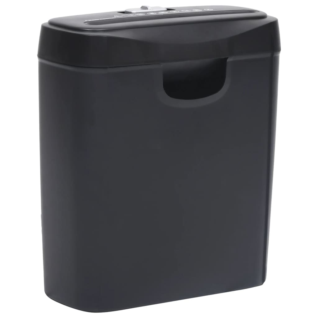 Paper Shredder 6 Sheet Strip Cut Black