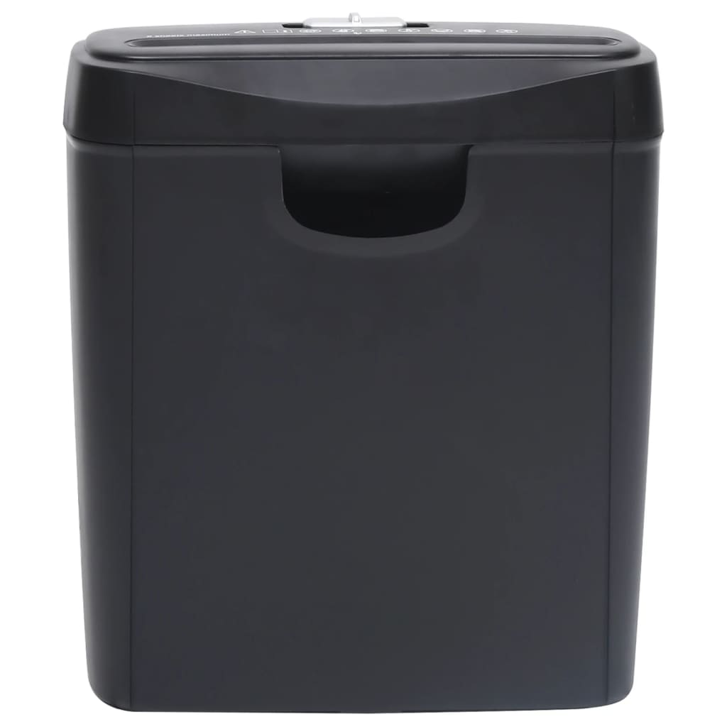 Paper Shredder 6 Sheet Strip Cut Black