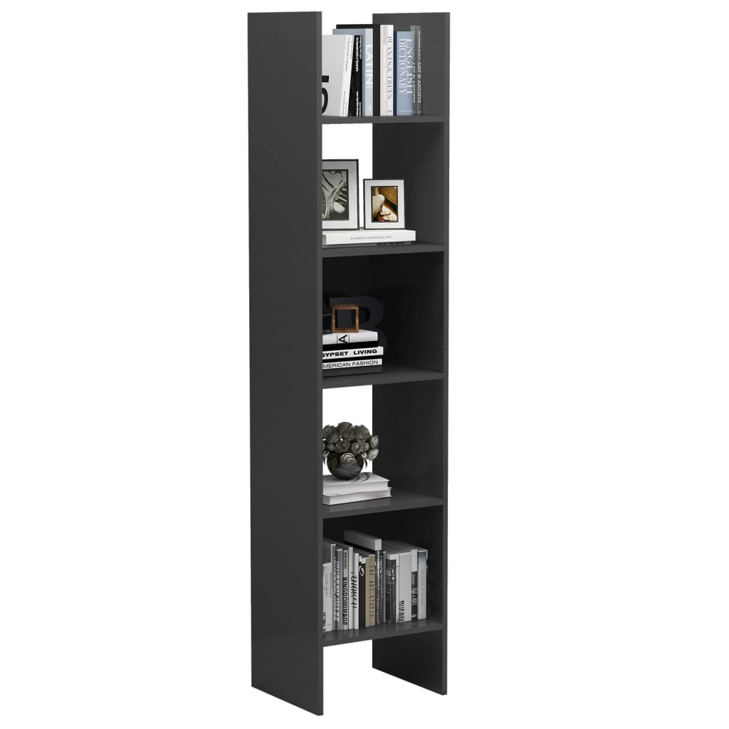 Bookshelf Grey 40x35x180 cm Wood Material