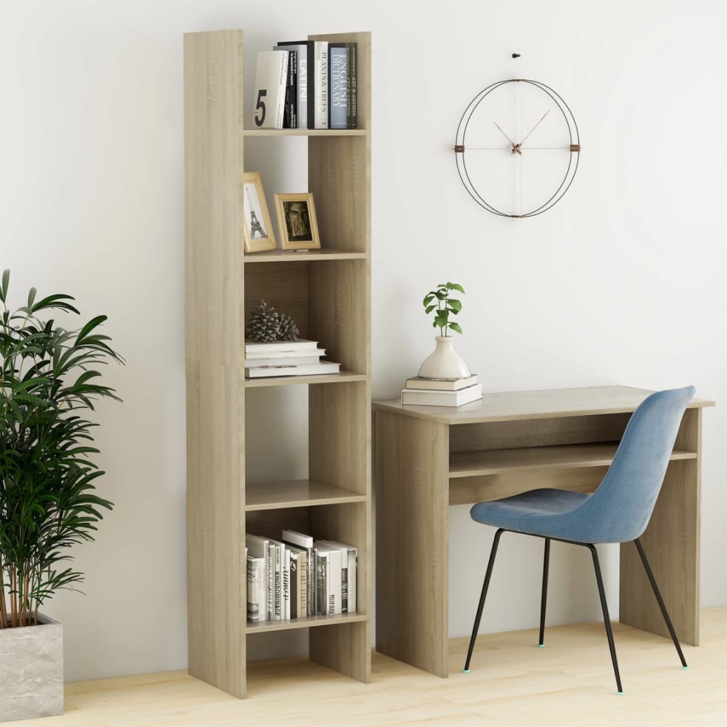 Bookshelf Sonoma Oak 40x35x180 cm Wood Material