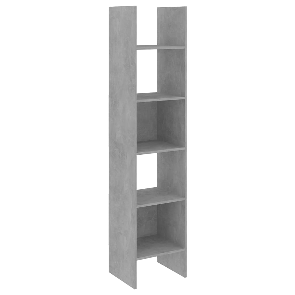 Bookshelf Concrete Grey 40x35x180 cm Wood Material