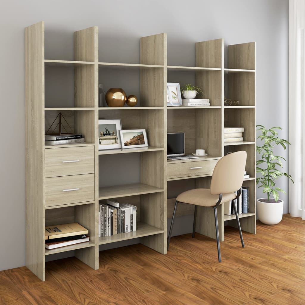 Bookshelf Sonoma Oak 60x35x180 cm Wood Material