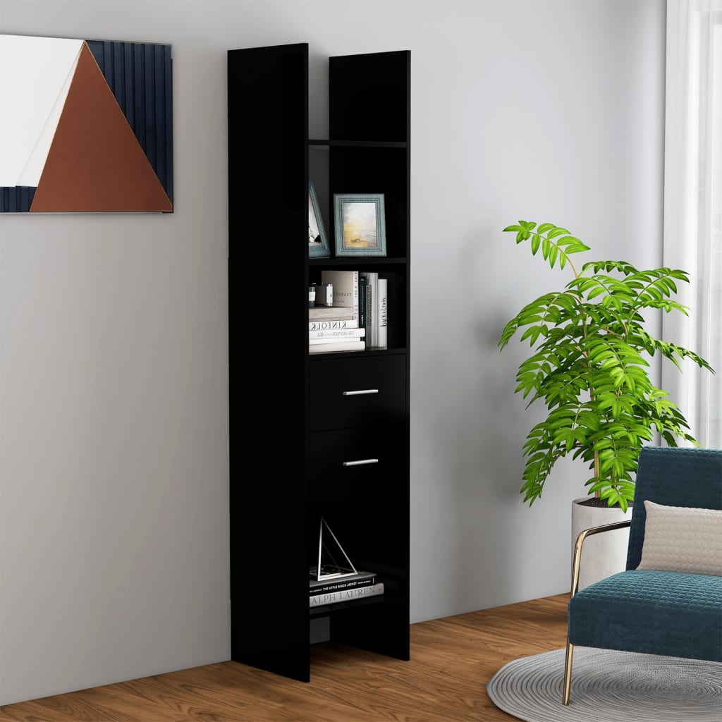 Bookshelf Black 40x35x180 cm Wood Material