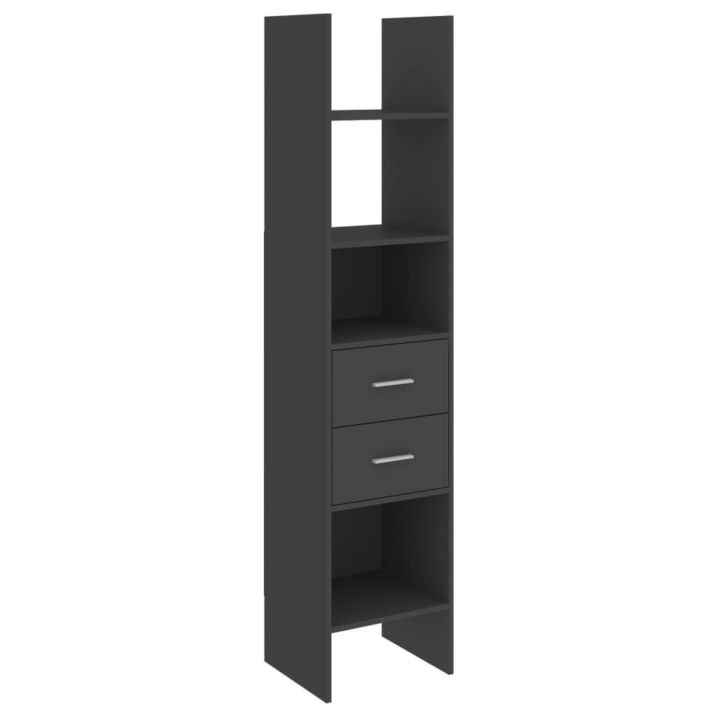 Bookshelf Grey 40x35x180 cm Wood Material