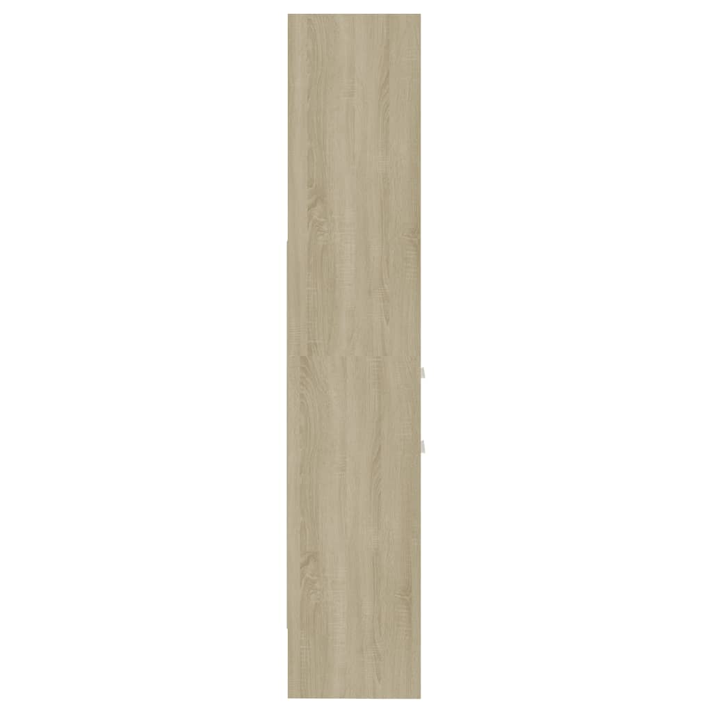 Bookshelf White Sonoma Oak 40x35x180 cm Wood Material