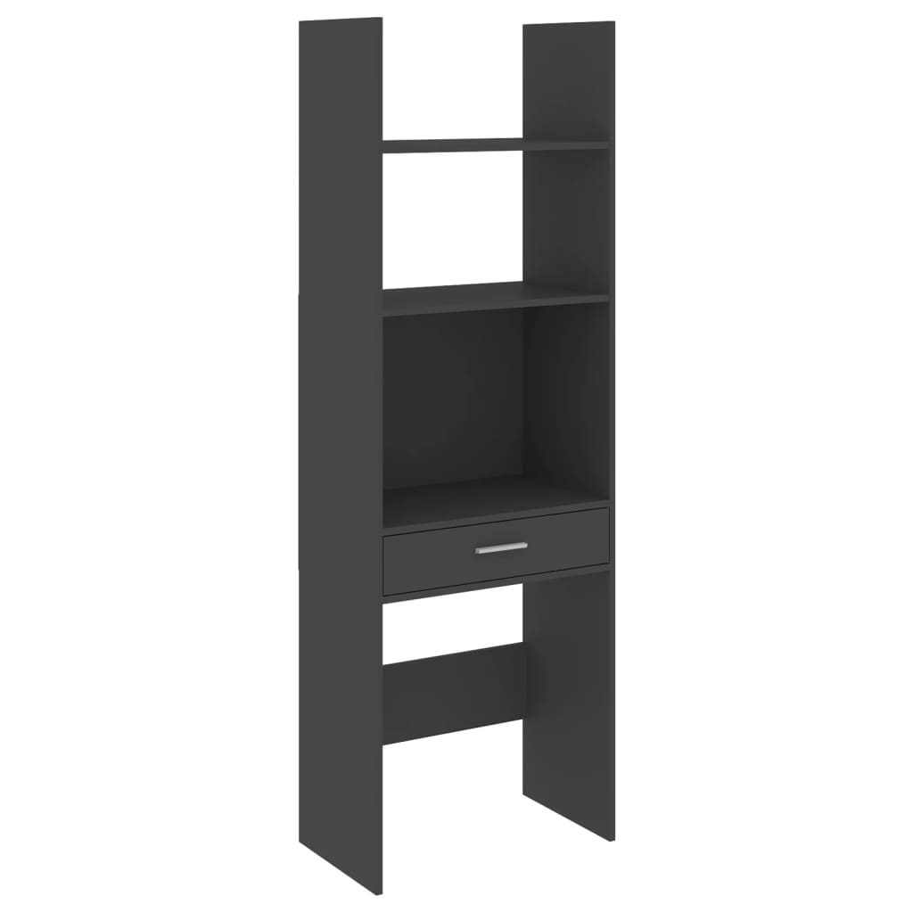 Bookshelf Grey 60x35x180 cm Wood Material