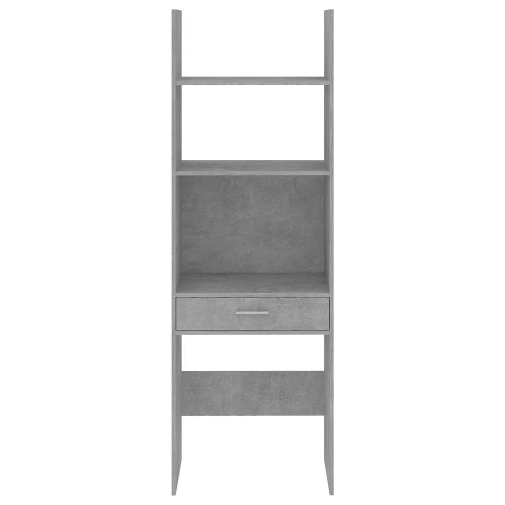 Bookshelf Concrete Grey 60x35x180 cm Wood Material