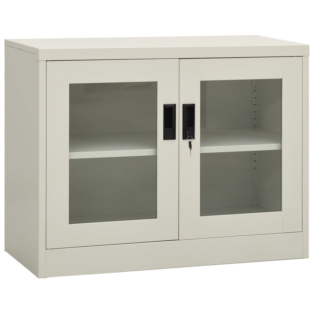 Büroschrank Hellgrau 90x40x70 cm Stahl