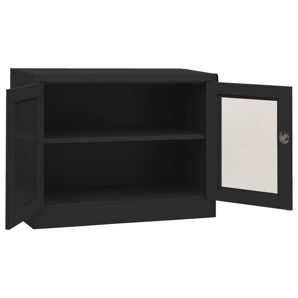 Büroschrank Anthrazit 90x40x70 cm Stahl