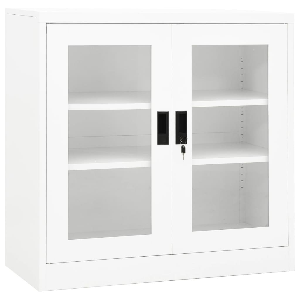 Büroschrank Weiß 90x40x90 cm Stahl