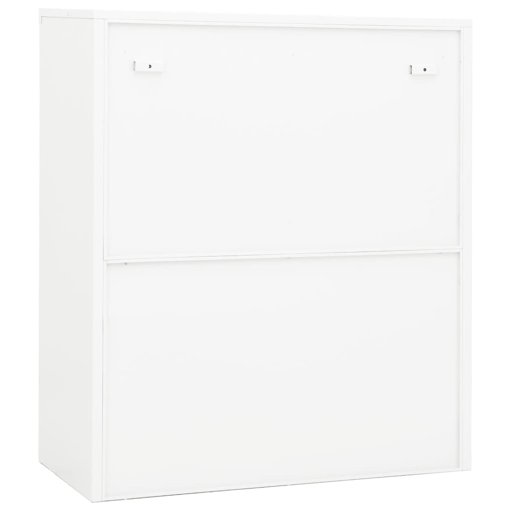 Büroschrank Weiß 90x40x105 cm Stahl