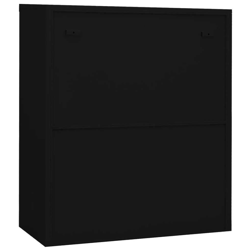 Büroschrank Schwarz 90x40x105 cm Stahl