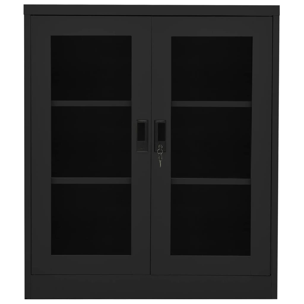 Büroschrank Anthrazit 90x40x105 cm Stahl