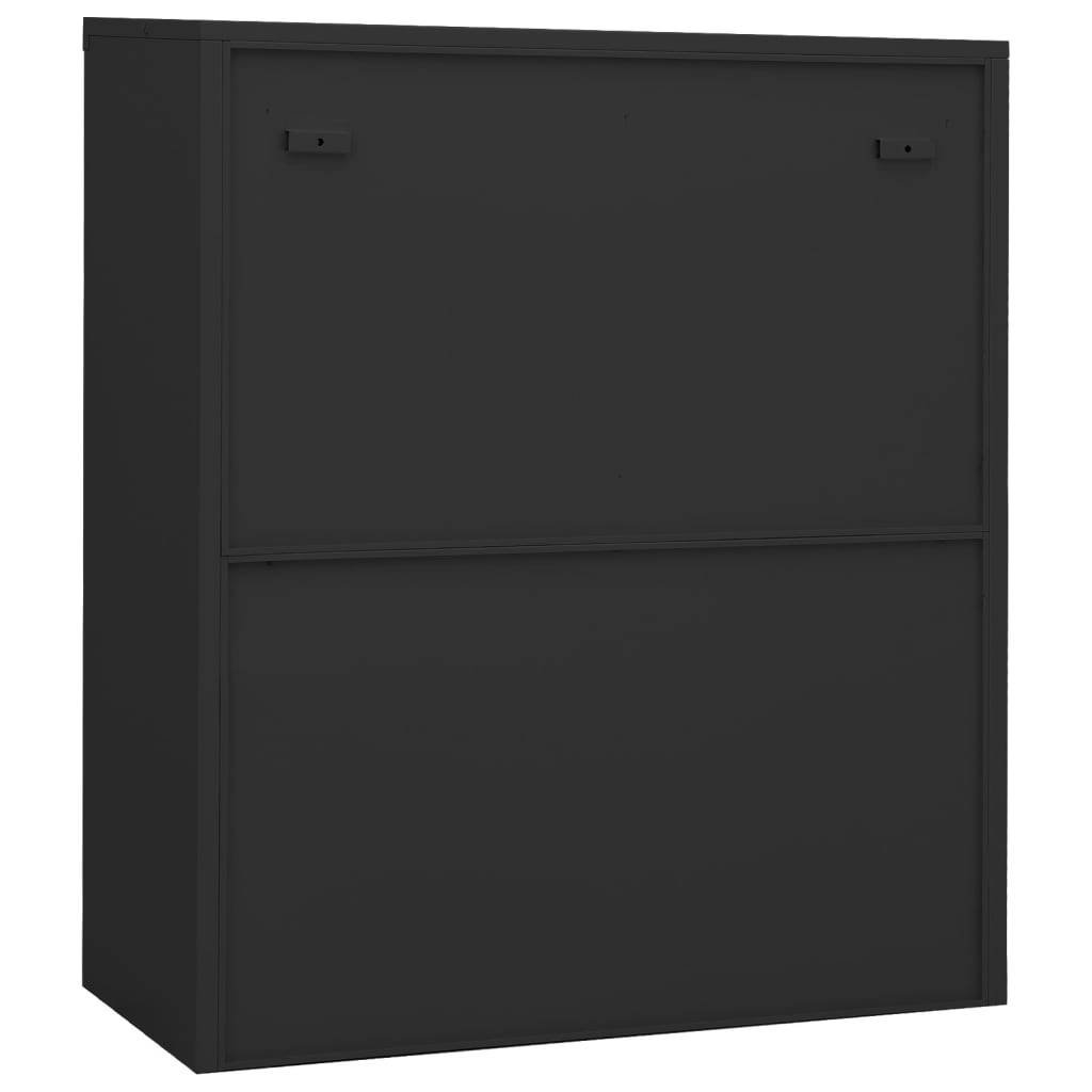 Büroschrank Anthrazit 90x40x105 cm Stahl