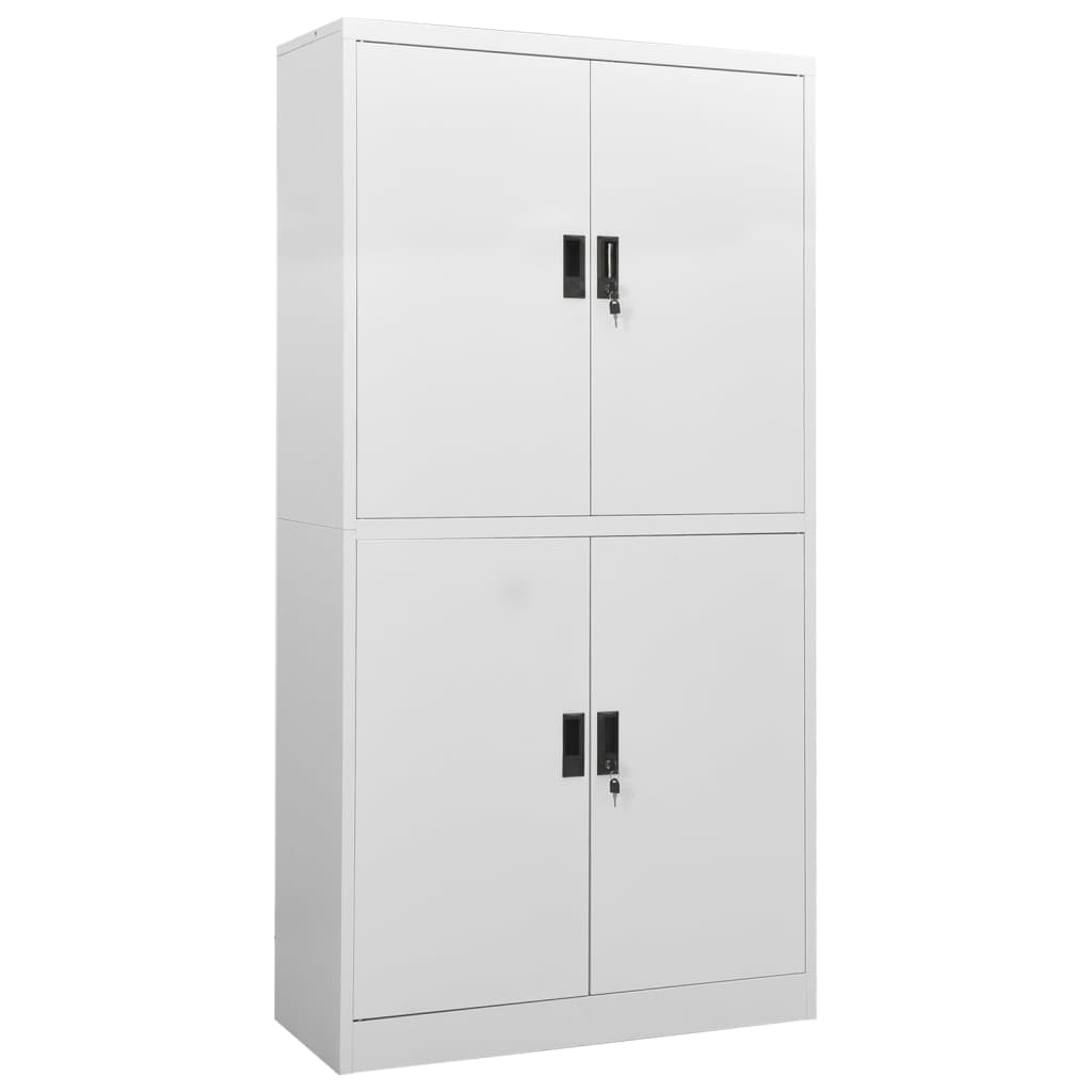 Büroschrank Hellgrau 90x40x180 cm Stahl